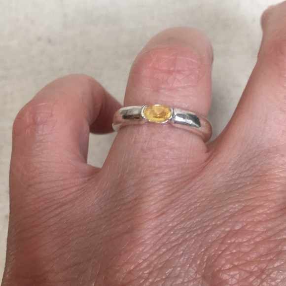 Sterling silver and Citrine Ring size 6 - Picture 3 of 10
